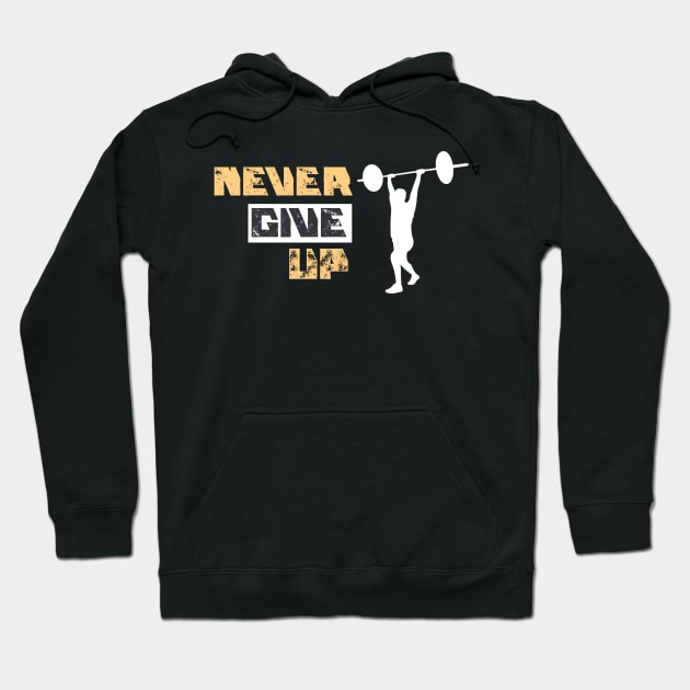 Never Give Up Hoodie by FullMoon